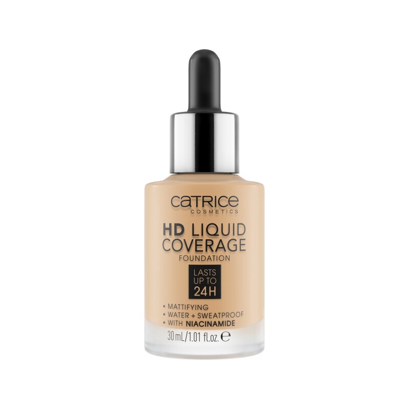 Fond de ten 036 Hazelnut Beige HD Liquid Coverage Foundation, 30 ml, Catrice