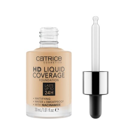 Fond de ten 036 Hazelnut Beige HD Liquid Coverage Foundation, 30 ml, Catrice 664243