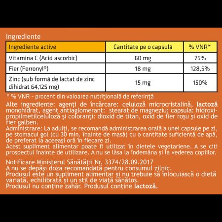 Fezivit C, 30 capsule vegetale, Antibiotice SA 706126