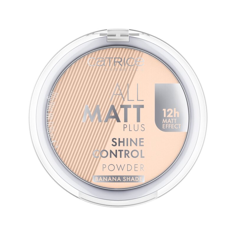 Pudra compacta, 002 Banana Bright, All Matt Plus Shine Control Powder, 10 g, Catrice