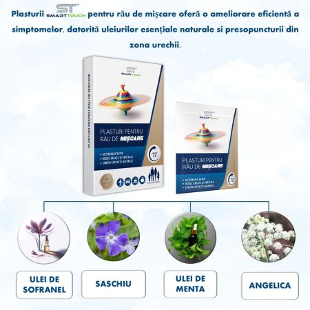 Plasturi pentru rau de miscare, 14 plasturi, Smart Touch 664554