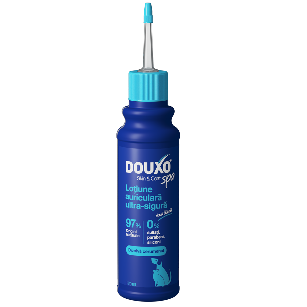 Lotiune auriculara pentru catei Douxo Spa, 120 ml, Ceva Sante