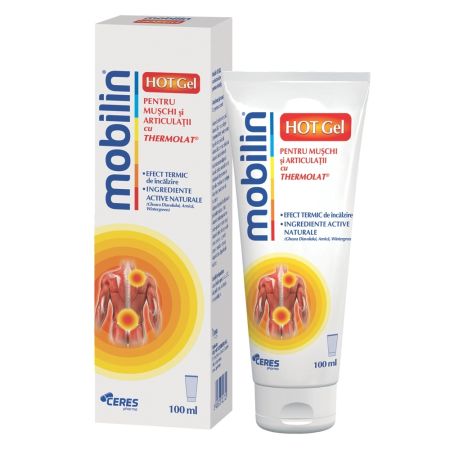 Mobilin pentru muschi si articulatii Hot Gel, 100 ml, Viva Pharma