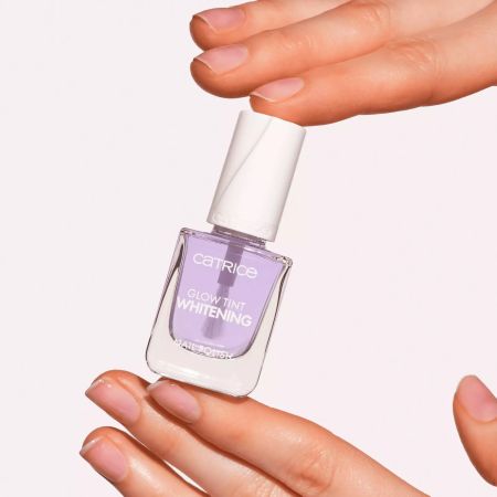 Lac pentru unghii, 020 Bye Bye Yellow, Glow Tint Whitening, 10.5 ml, Catrice 664630