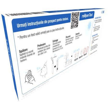 Test rapid pentru Sars-Cov 2 Ag si Influenza A&B/RSV/ADENO 5 in 1 Combo Reopen, 1 bucata, Montana Med 664671