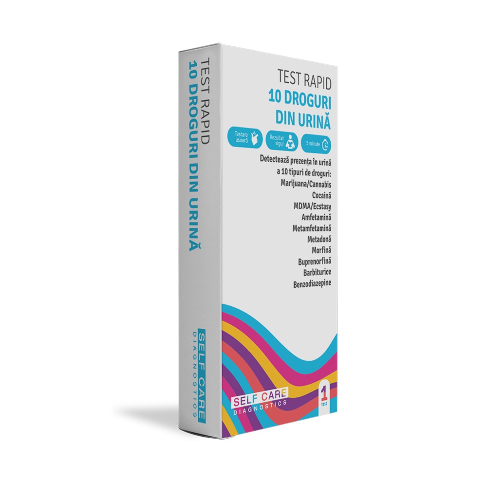 Test rapid din urina 10 droguri, 1 bucata, Self Care