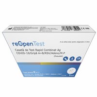 Test rapid pentru Sars-Cov 2 Ag si Influenza A&B/RSV/ADENO/MP 6 in 1 Combo Reopen, 1 bucata, Montana Med
