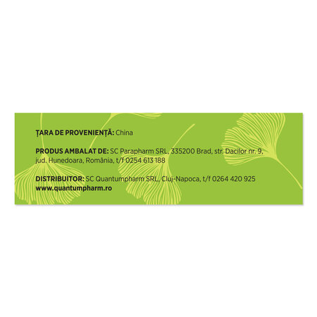 Ceai Ginkgo Biloba frunze, 75 g, Parapharm 690117