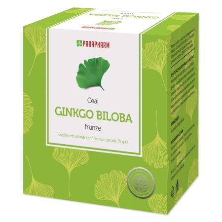 Ceai Ginkgo Biloba frunze, 75 g, Parapharm