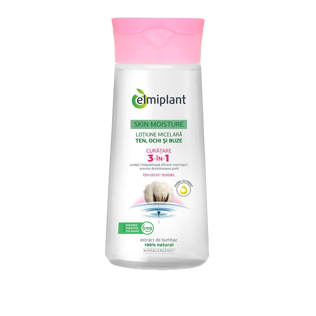 Lotiune micelara 3in1 ten sensibil, 200ml, Elmiplant