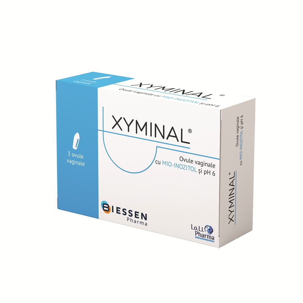 Ovule vaginale cu Mio-Inozitol si pH 6 Xyminal, 3 ovule vaginale x 1 g, Biessen Pharma