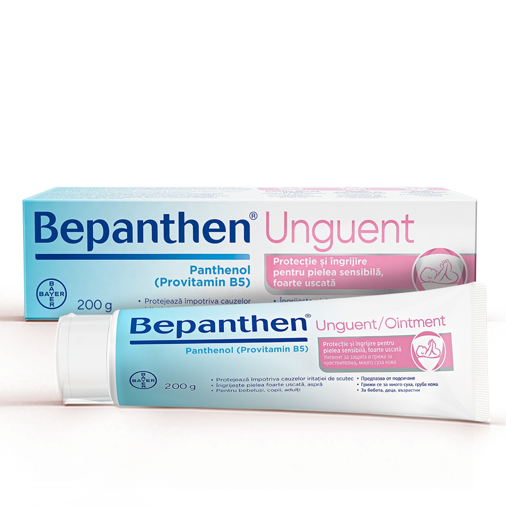 Unguent pentru iritatiile de scutec Bepanthen, 200 g, Bayer