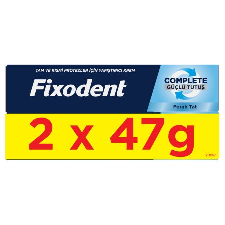 Pachet Crema adeziva pentru proteza dentara Complete Strong Hold Fresh, 47 g + 47 g, Fixodent 665283
