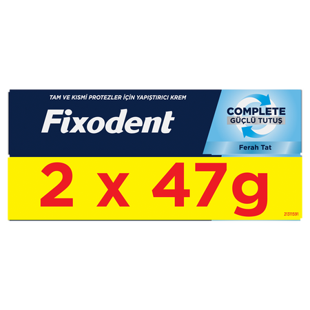 Pachet Crema adeziva pentru proteza dentara Complete Strong Hold Fresh, 47 g + 47 g, Fixodent 665283