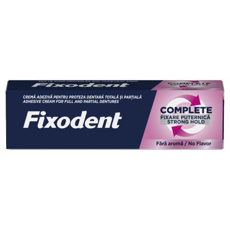 Crema adeziva pentru proteza dentara Complete Strong Hold Neutral, 47 g, Fixodent 665037