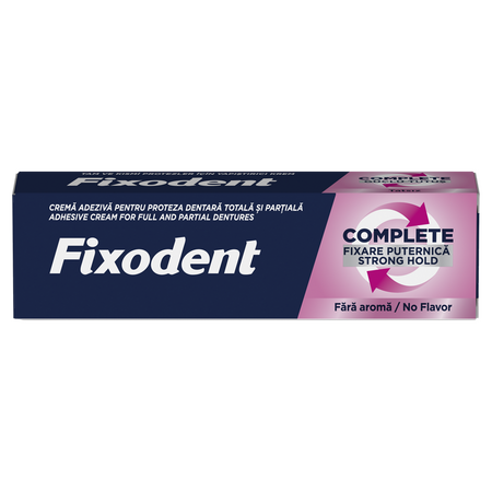 Crema adeziva pentru proteza dentara Complete Strong Hold Neutral, 47 g, Fixodent 665037