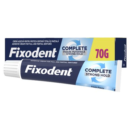 Crema adeziva pentru proteza dentara Complete Strong Hold Fresh, 70 g, Fixodent 665077