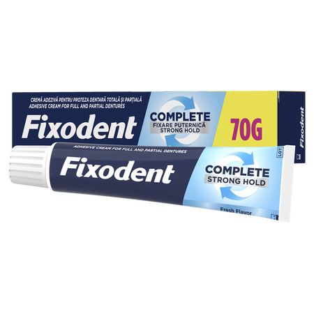 Crema adeziva pentru proteza dentara Complete Strong Hold Fresh, 70 g, Fixodent 665077