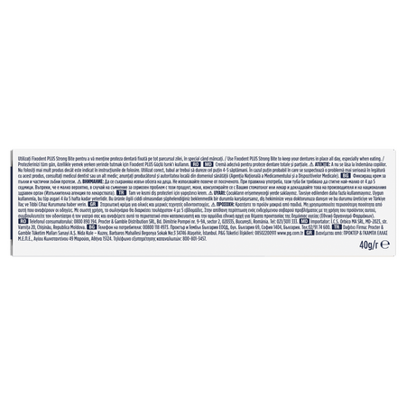 Crema adeziva pentru proteza dentara Plus Strong Bite, 40 g, Fixodent 665216