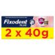 Pachet Crema adeziva pentru proteza dentara Plus Food Barrier Neutral, 40 g + 40 g, Fixodent 665290