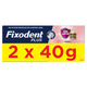 Pachet Crema adeziva pentru proteza dentara Plus Food Barrier Neutral, 40 g + 40 g, Fixodent 665290