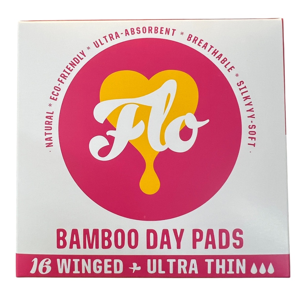 Absorbante normale de zi din bambus cu aripioare, 16 bucati, Flo