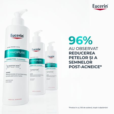 Gel de curatare regenerant cu 2% acid salicilic Dermo Pure, 400 ml, Eucerin 665543