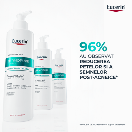 Gel de curatare regenerant cu 2% acid salicilic Dermo Pure, 400 ml, Eucerin 665543