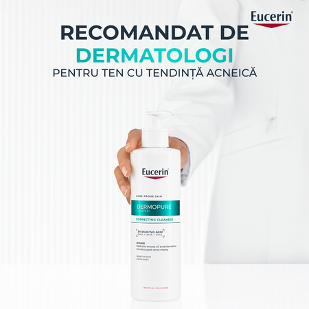 Gel de curatare regenerant cu 2% acid salicilic Dermo Pure, 400 ml, Eucerin 665546