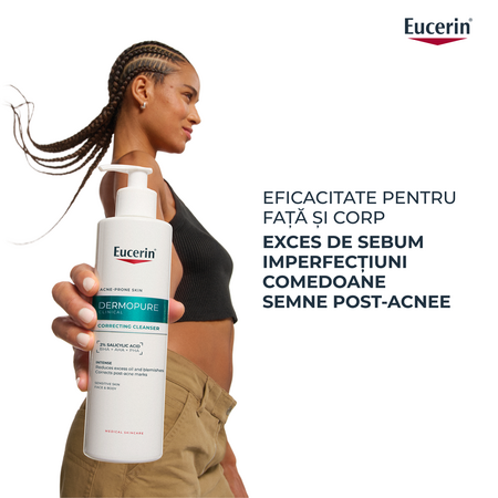Gel de curatare regenerant cu 2% acid salicilic Dermo Pure, 400 ml, Eucerin 665544