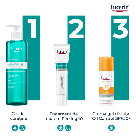 Tratament exfoliant cu acid salicilic pentru noapte Dermo Pure, 40 ml, Eucerin 665565