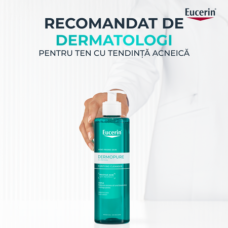 Gel de curatare purifiant cu acid salicilic Dermo Pure, 400 ml, Eucerin 665574