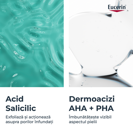 Gel de curatare purifiant cu acid salicilic Dermo Pure, 400 ml, Eucerin 665573