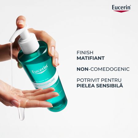 Gel de curatare purifiant cu acid salicilic Dermo Pure, 400 ml, Eucerin 665578