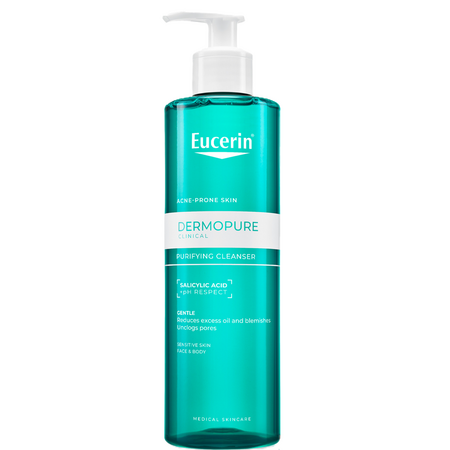 Gel de curatare purifiant cu acid salicilic Dermo Pure, 400 ml, Eucerin