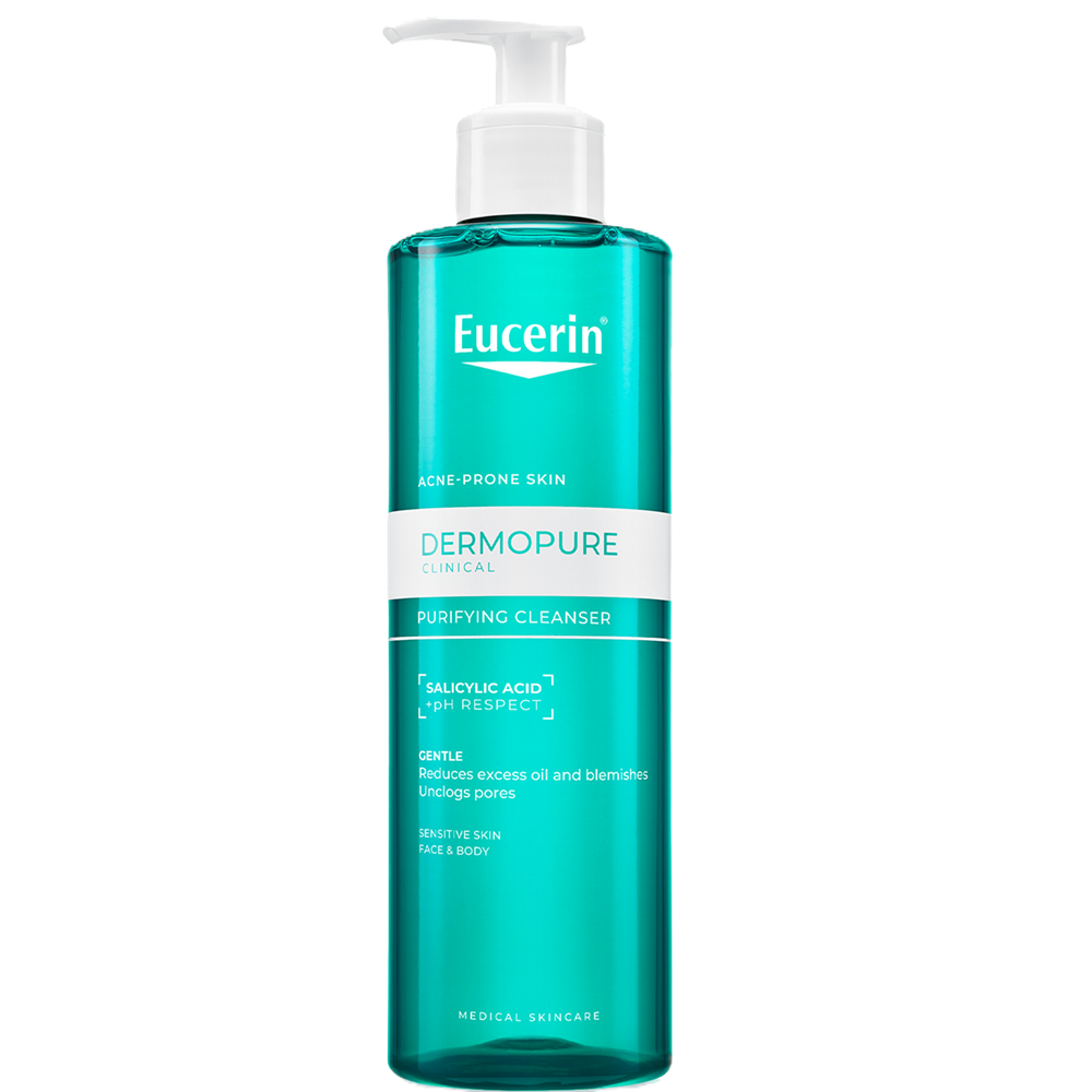 Gel de curatare purifiant cu acid salicilic DermoPure, 200 ml, Eucerin