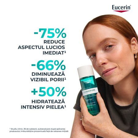 Lotiune tonica cu AHA si PHA Dermo Pure, 200 ml, Eucerin 665605