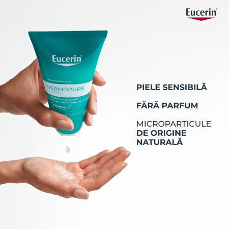 Gel tip scrub de curatare Dermo Pure, 100 ml, Eucerin 665613