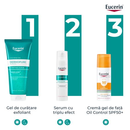 Gel tip scrub de curatare Dermo Pure, 100 ml, Eucerin 665617