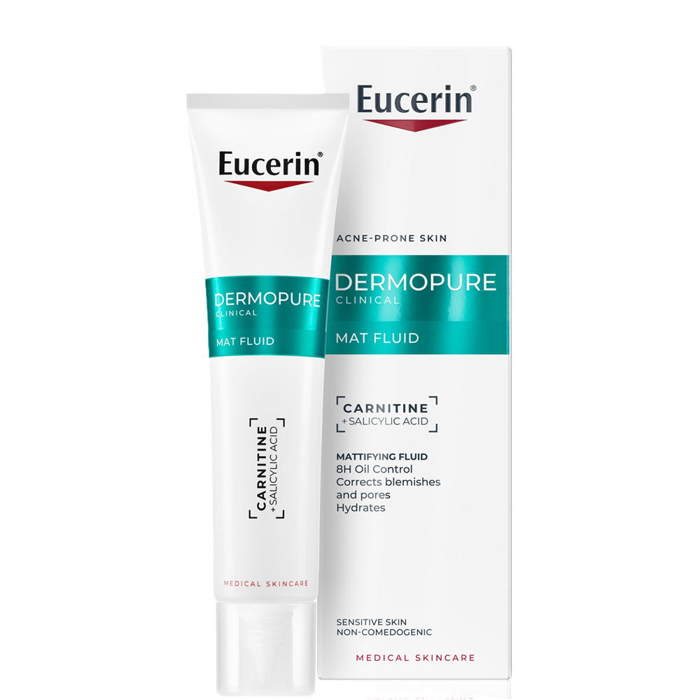 Fluid pentru fata matifiant cu acid salicilic Dermo Pure, 40 ml, Eucerin