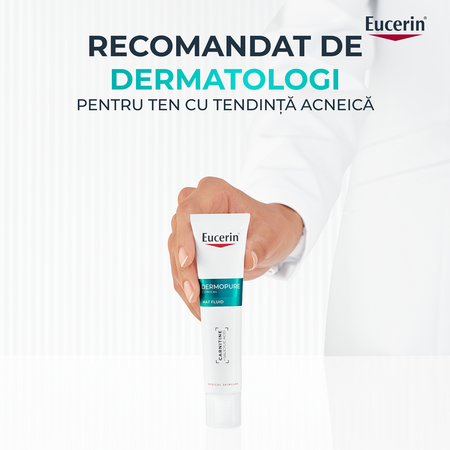 Fluid pentru fata matifiant cu acid salicilic Dermo Pure, 40 ml, Eucerin 665630
