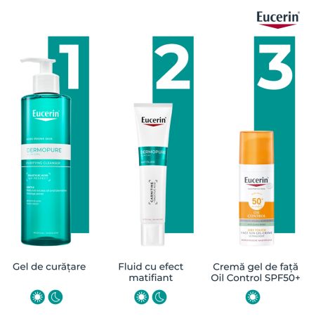 Fluid pentru fata matifiant cu acid salicilic Dermo Pure, 40 ml, Eucerin 665631