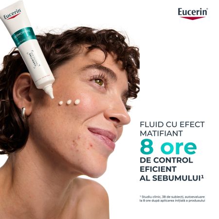 Fluid pentru fata matifiant cu acid salicilic Dermo Pure, 40 ml, Eucerin 665633