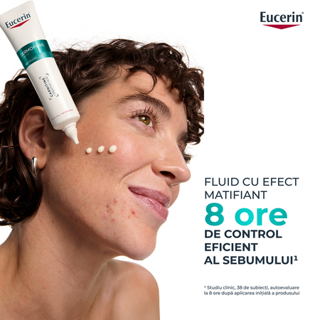 Fluid pentru fata matifiant cu acid salicilic Dermo Pure, 40 ml, Eucerin 665633
