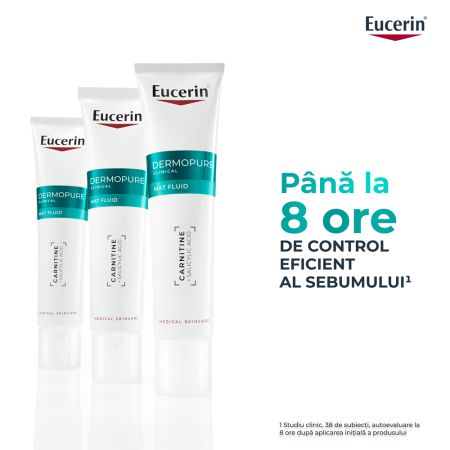 Fluid pentru fata matifiant cu acid salicilic Dermo Pure, 40 ml, Eucerin 665627