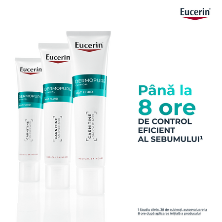 Fluid pentru fata matifiant cu acid salicilic Dermo Pure, 40 ml, Eucerin 665627