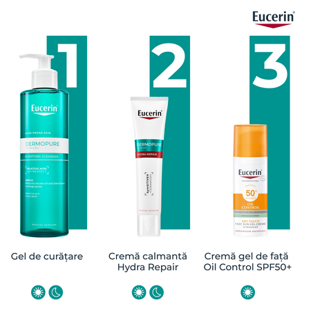 Fluid pentru fata hidratant Dermo Pure, 40 ml, Eucerin 665646