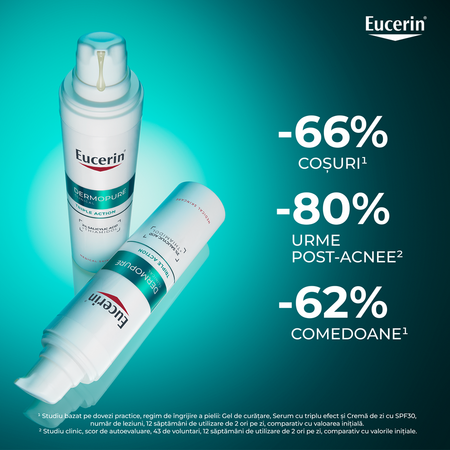 Ser cu tripla actiune Dermo Pure, 40 ml, Eucerin 665659