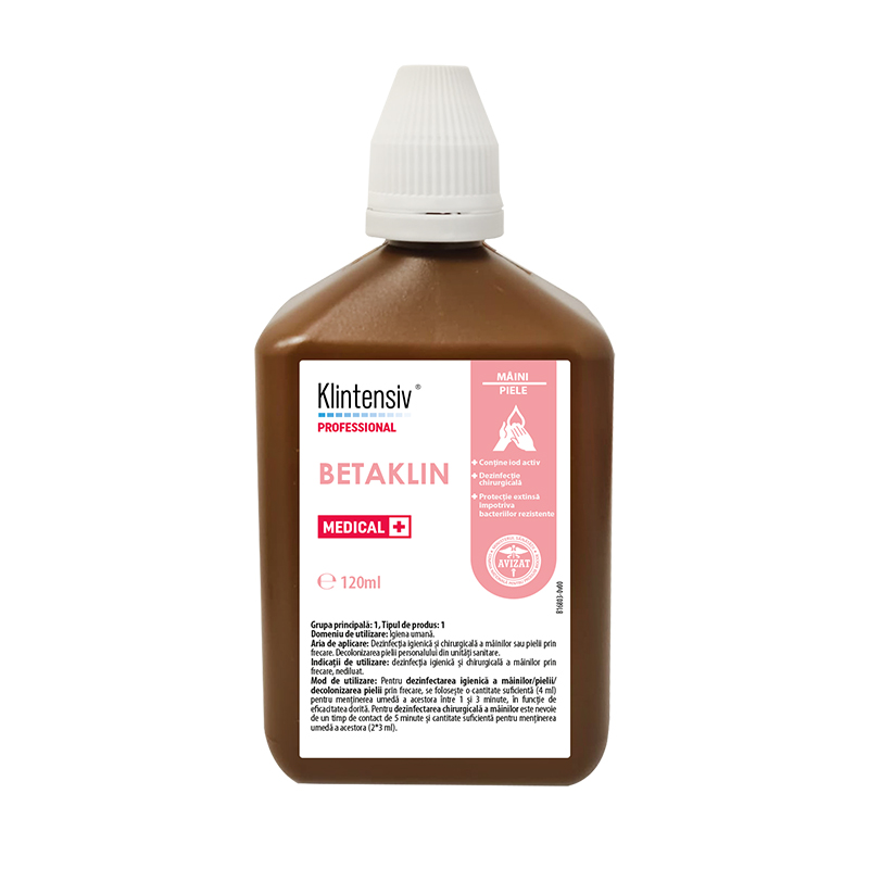 Solutie dezinfectanta Betaklin, 120 ml, Klintensiv