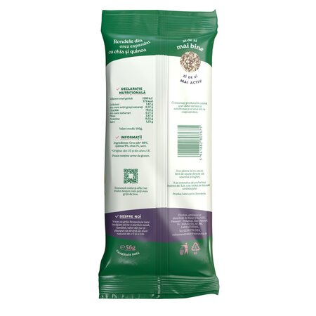 Rondele din orez cu seminte de Chia si Quinoa, 56 g, Sanovita 665929